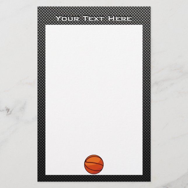 Carbon Fiber look Basketball Stationery (Front)