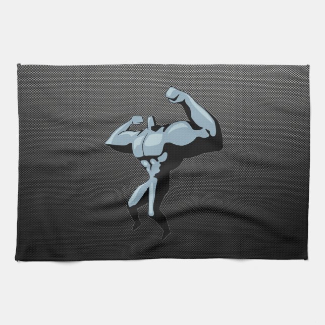 Carbon Fiber look Bodybuilder Towel (Horizontal)