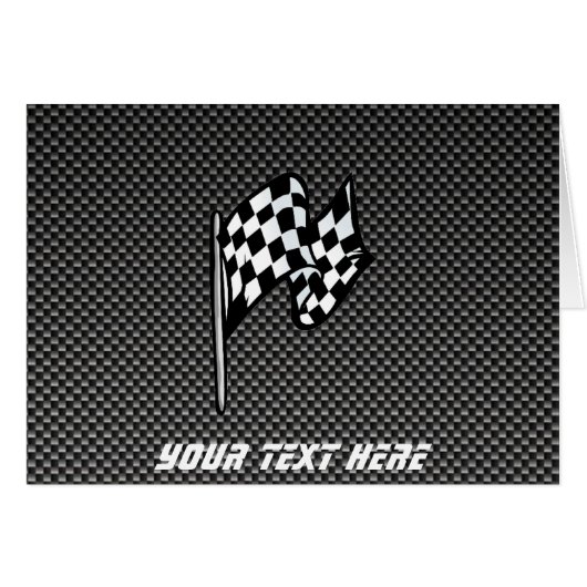 Carbon Fiber look Checkered Flag (Front Horizontal)