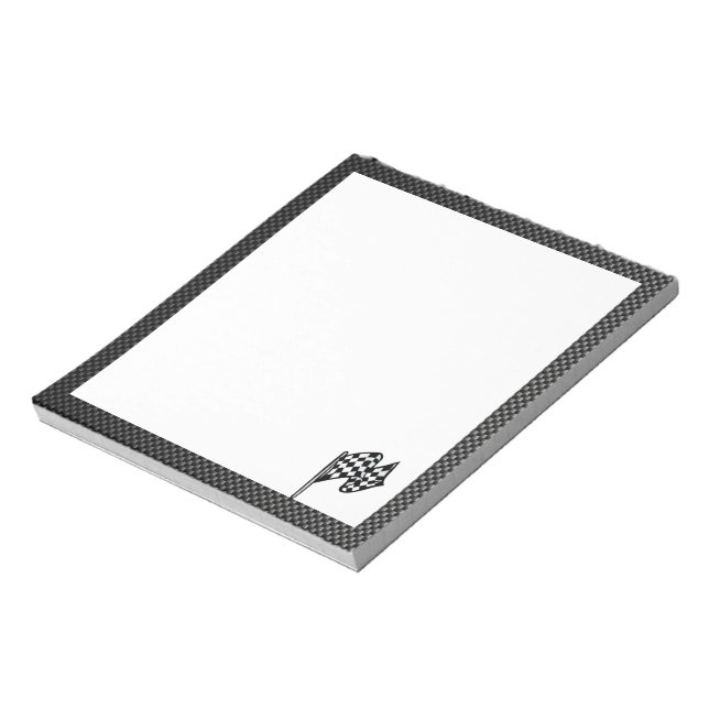 Carbon Fiber look Checkered Flag Notepad (Rotated)