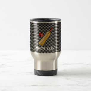 Carbon Fiber look Cricket Travel Mug