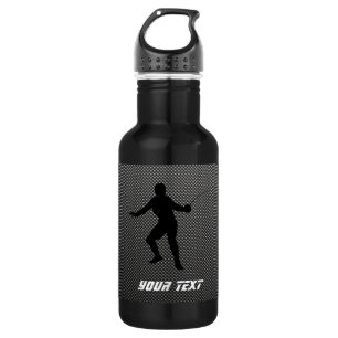 Carbon Fiber look Fencing Silhouette Water Bottle