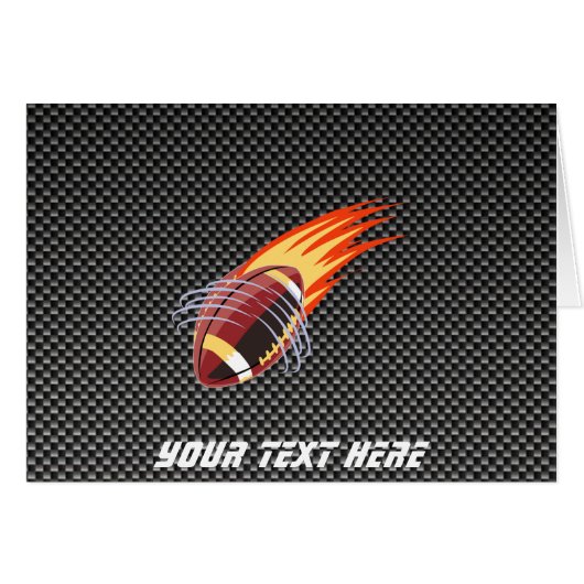 Carbon Fiber look Flaming Football (Front Horizontal)