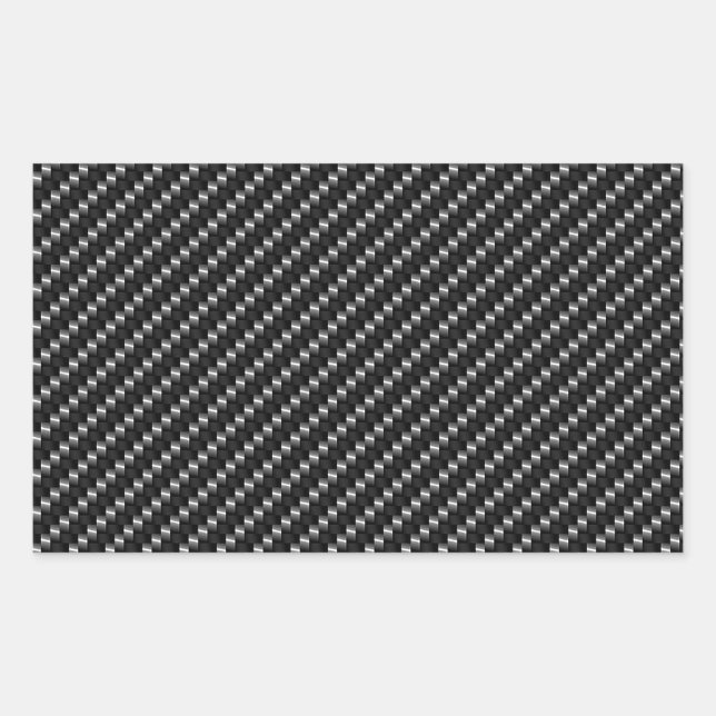 Carbon Fiber Look Rectangular Sticker (Front)