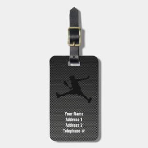Carbon Fiber look Tennis Luggage Tag