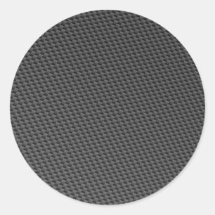 Carbon Fiber Material Classic Round Sticker