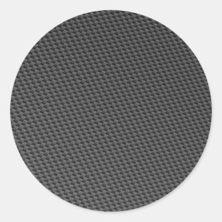 Carbon Fiber Material Classic Round Sticker
