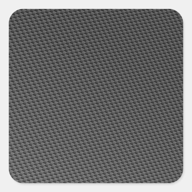 Carbon Fiber Material Square Sticker (Front)