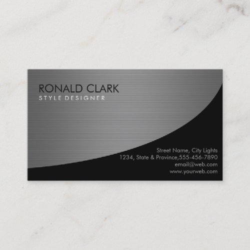 Carbon Fiber Metal Professional Black Business Card