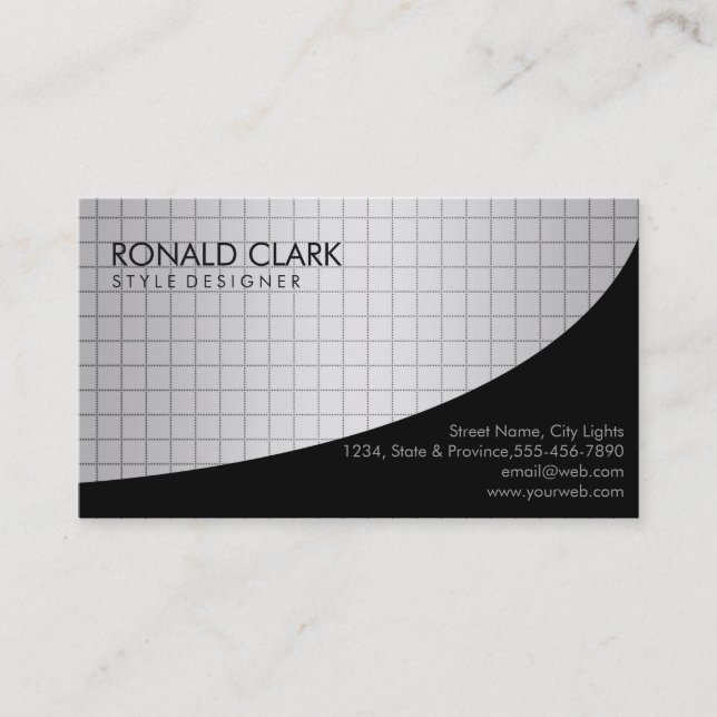 Carbon Fiber Metal Professional Black Business Card (Front)