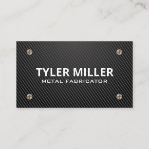 Carbon Fiber   Metal Screws Business Card