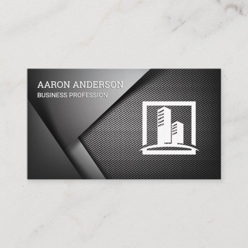 Carbon Fiber Metallic Background  Realtor Business Card