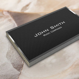 Carbon Fiber Music Composer Business Card