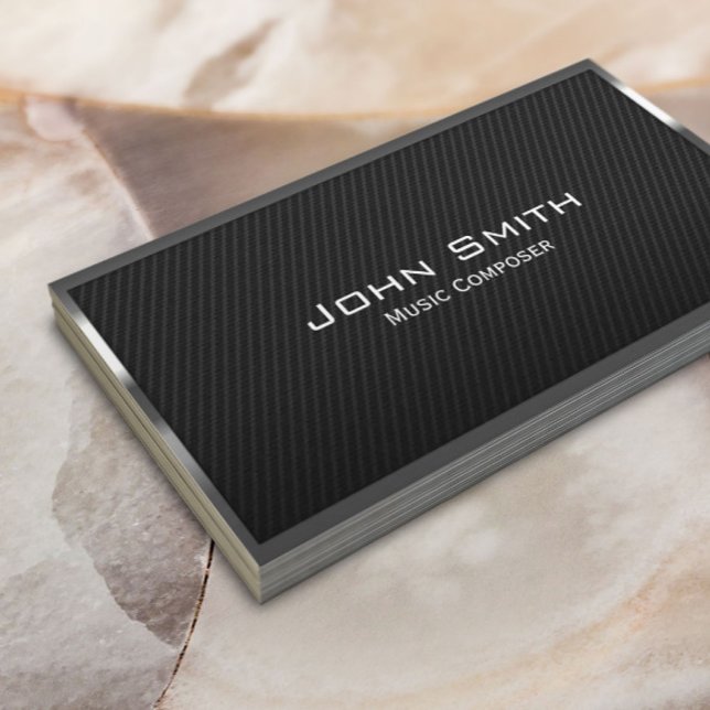 Carbon Fiber Music Composer Business Card (Creator Uploaded)