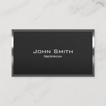 Carbon Fiber Obstetrician Business Card by cardfactory at Zazzle