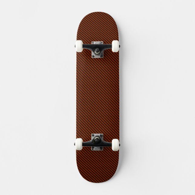 Carbon Fiber Orange Skateboard Deck (Front)