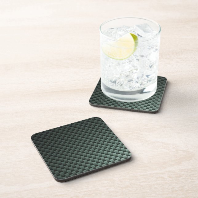 Carbon Fiber Patterned Drink Coaster (Right Side)