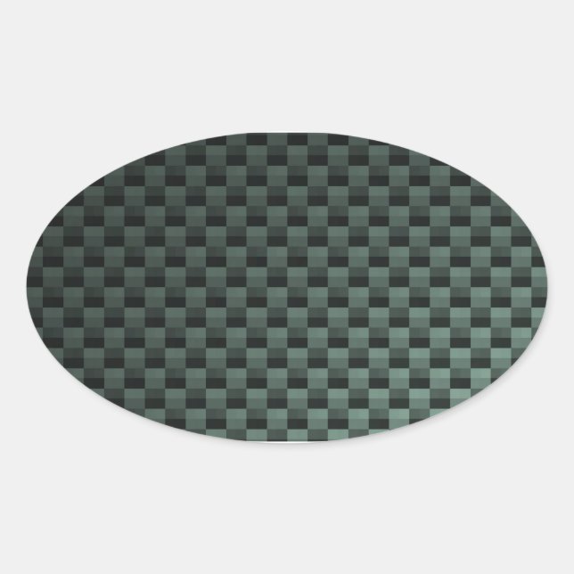 Carbon Fiber Patterned Oval Sticker (Front)