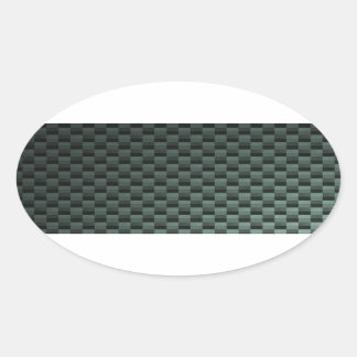 Carbon Fiber Patterned Oval Sticker
