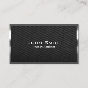 Carbon Fiber Political Scientist Business Card