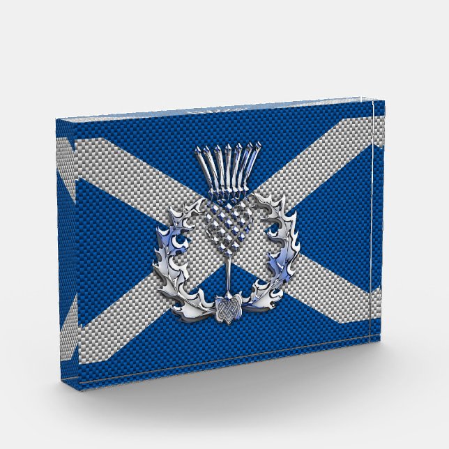 Carbon Fiber Print Scotland Flag Award (Left)