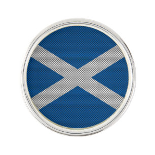Carbon Fiber Print Scotland Flag Decor Pin