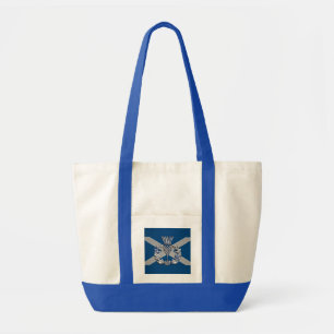 Carbon Fiber Print Scotland Flag Tote Bag