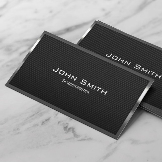Carbon Fiber Screenwriter Business Card (Creator Uploaded)