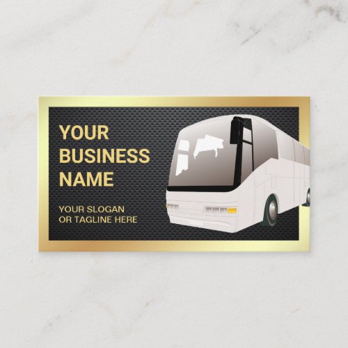 Carbon Fiber Sightseeing Tour Bus Travel Agent Business Card