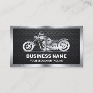 Carbon Fiber Steel Motorbike Motorcycle Mechanic Business Card