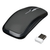 Carbon Fiber Style 05 Wireless Mouse (Angled)