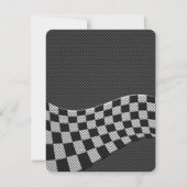 Carbon Fiber Style Racing Flag Wave Decor (Front)