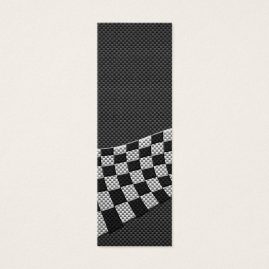 Carbon Fiber Style Racing Flag Wave Decor (Front)