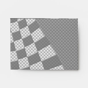 Carbon Fiber Style Racing Flag Wave Decor Envelope