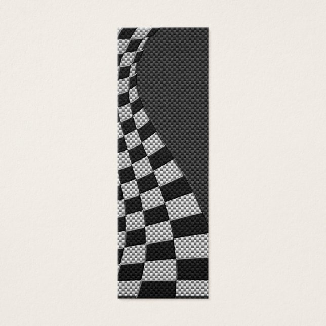 Carbon Fiber Style Racing Flag Wave Print (Front)