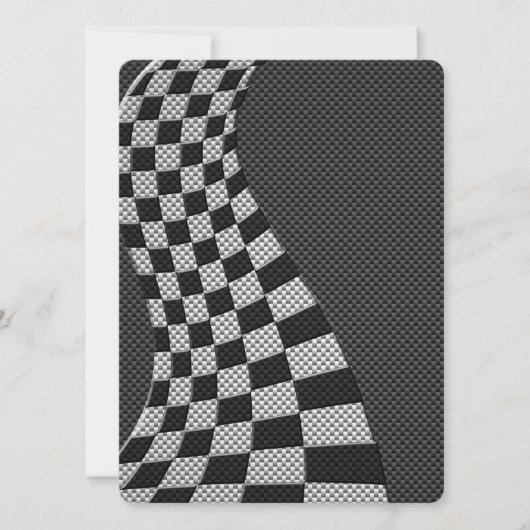 Carbon Fiber Style Racing Flag Wave Print (Front)