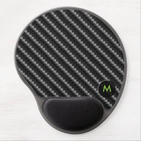 Carbon Fiber Style With Monogram Gel Mouse Pad