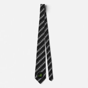 Carbon Fiber Style with Monogram Tie