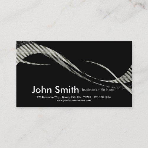 Carbon Fiber swoosh design business card