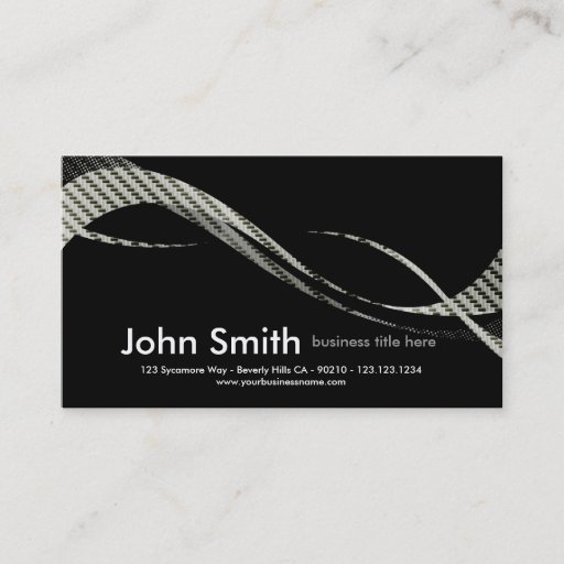 Customizable Carbon Fiber swoosh design business card