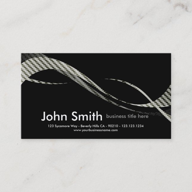 Carbon Fiber swoosh design business card (Front)