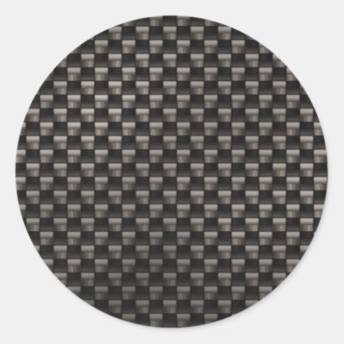 Carbon Fiber Texture Classic Round Sticker