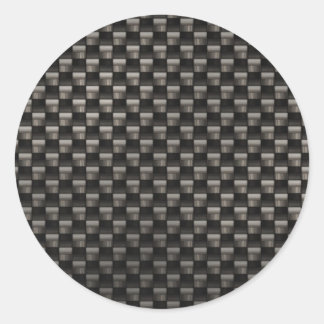 Carbon Fiber Texture Classic Round Sticker