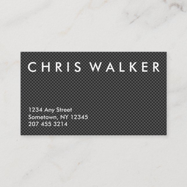 Carbon fiber texture professional business card (Front)