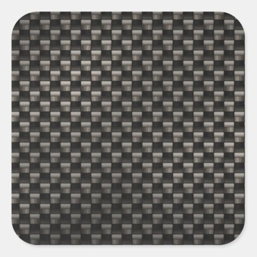 Carbon Fiber Texture Square Sticker | Zazzle