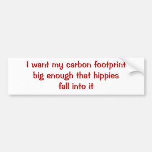 Carbon Footprint Bumper Sticker