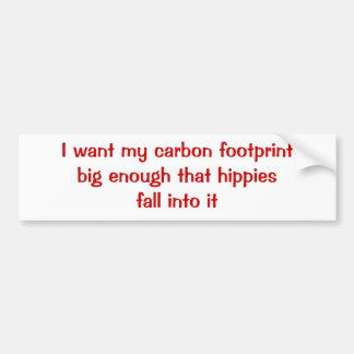 Carbon Footprint Bumper Sticker