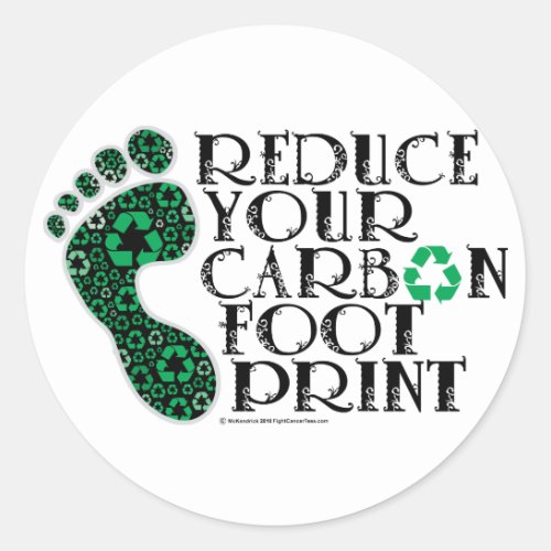 Carbon Footprint Classic Round Sticker