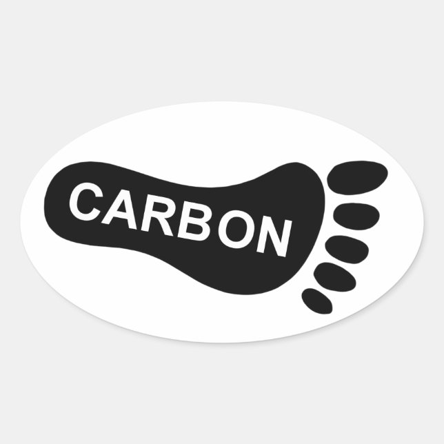Carbon Footprint Oval Sticker (Front)