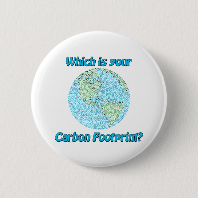 Carbon Footprint Pinback Button (Front)